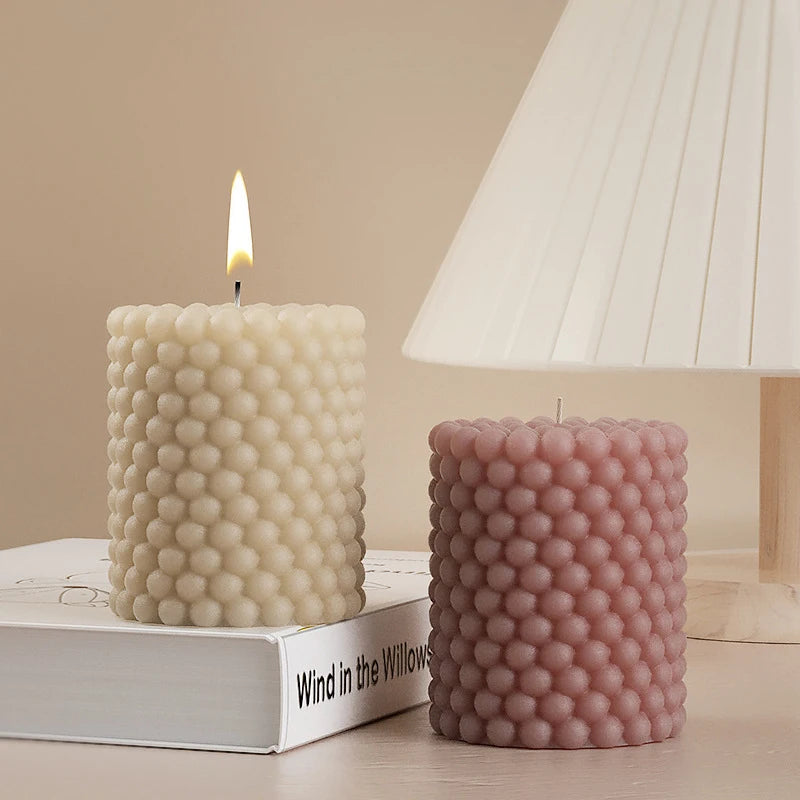 Create Stunning Cylindrical Bubble Candles with our 3D Silicone Mold!