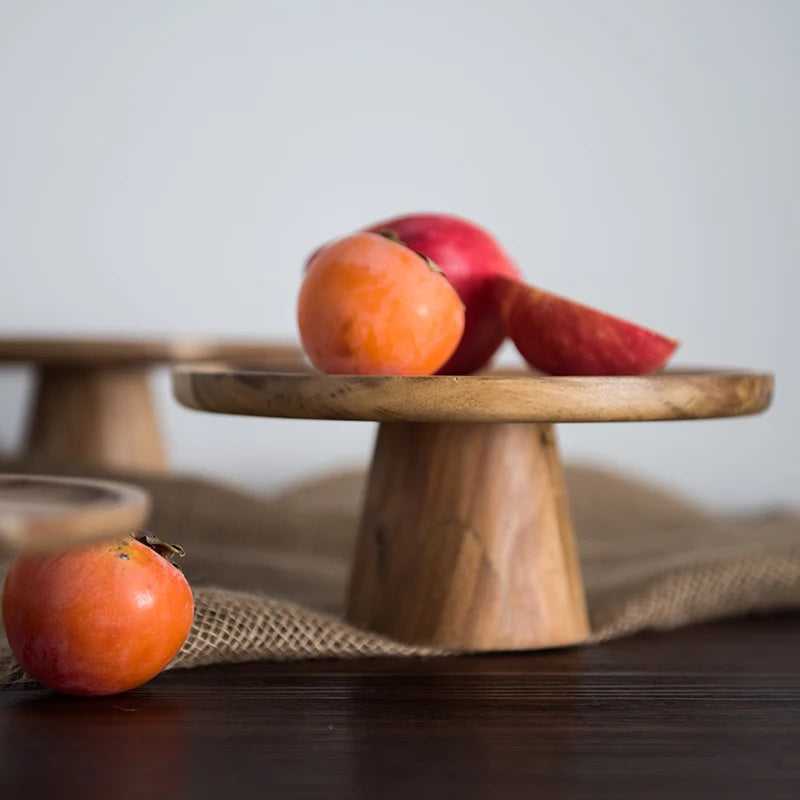 High Stand Wooden Serving Trays