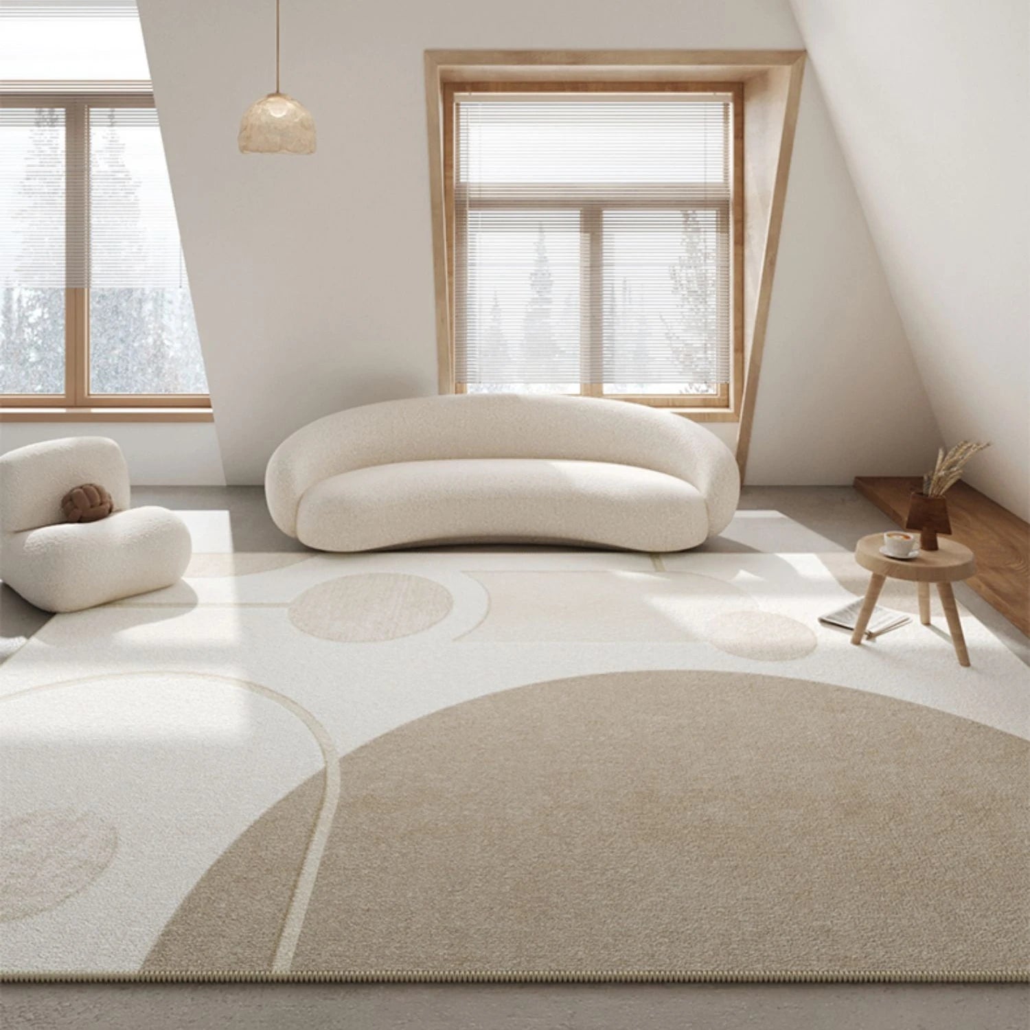 Cream Cloakroom Anti-slip Mat Light Luxury Carpets