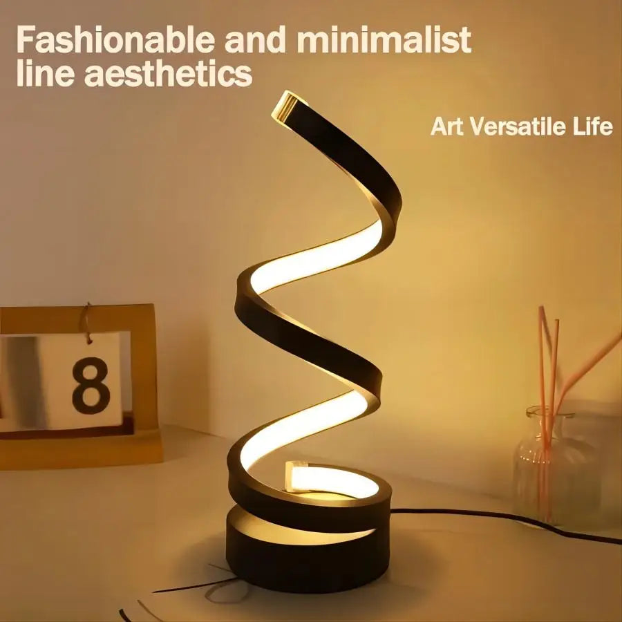 Upgrade Your Home with Sleek Spiral Dimmable Table Lamps