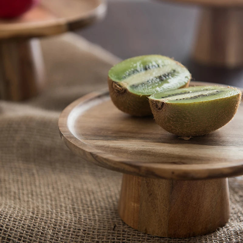 High Stand Wooden Serving Trays