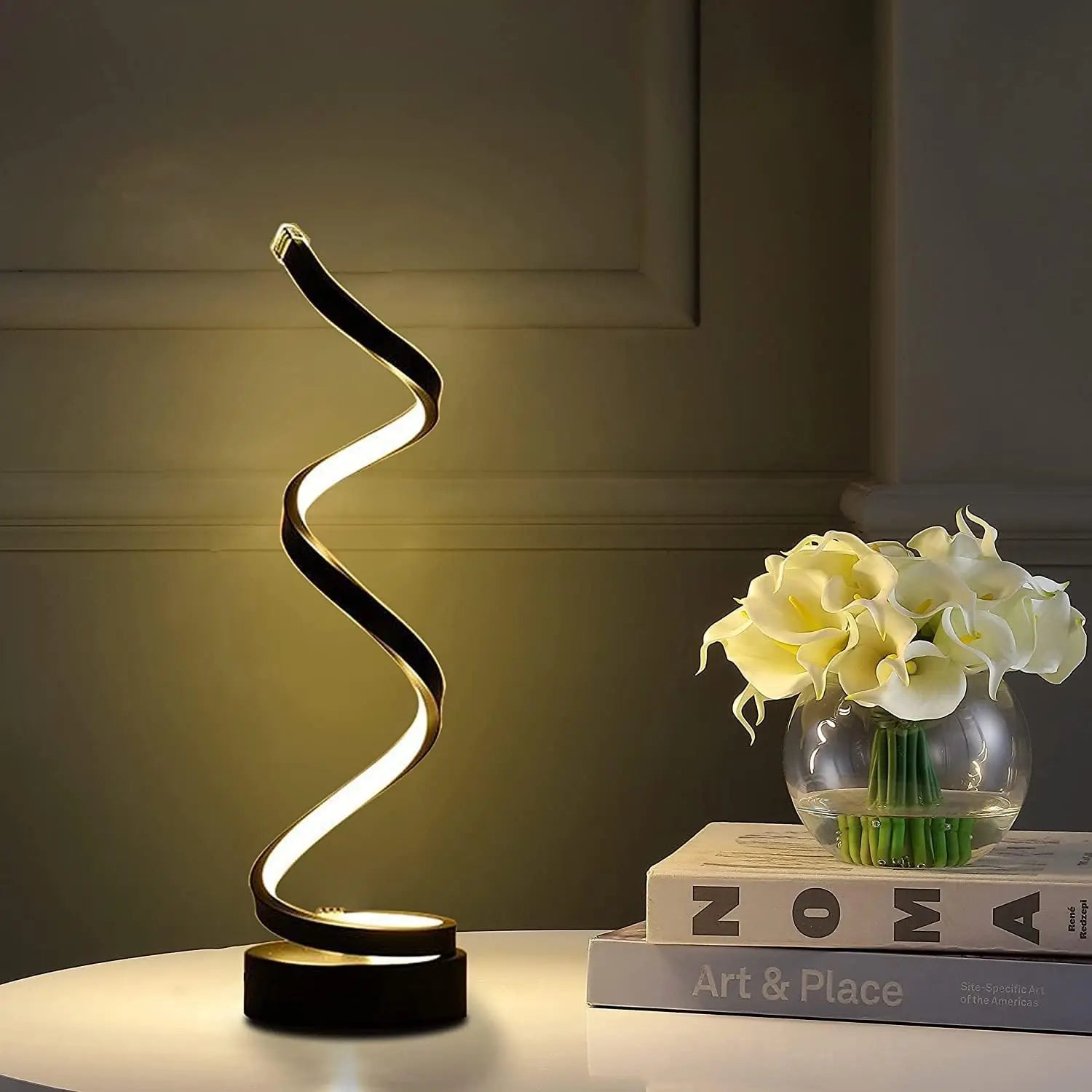 Upgrade Your Home with Sleek Spiral Dimmable Table Lamps