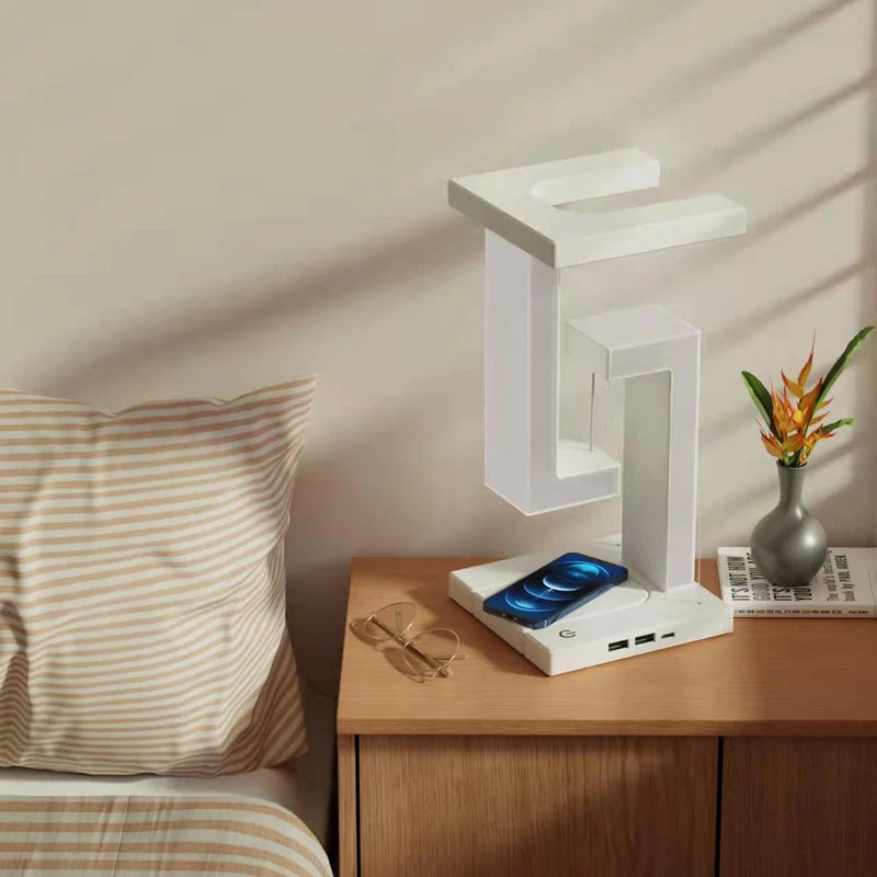 Novelty floating lamp with 10 W  detachable wireless charger