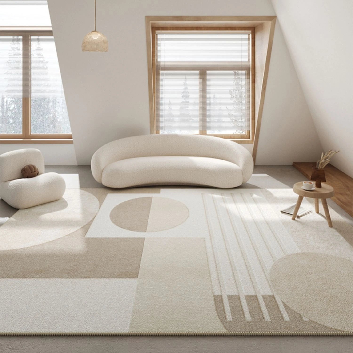 Cream Cloakroom Anti-slip Mat Light Luxury Carpets