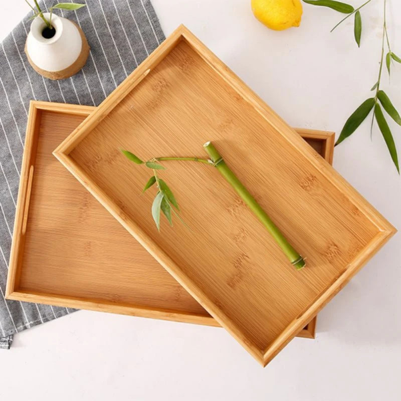 Organic Bamboo Serving Tray - Elegant and Eco-Friendly for Entertaining