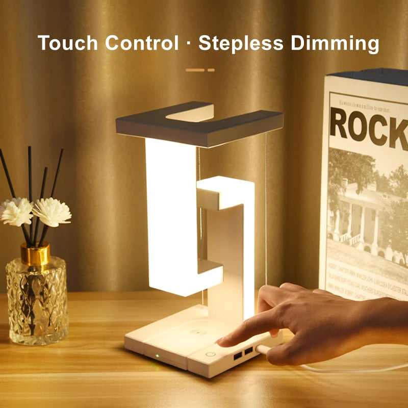 Novelty floating lamp with 10 W  detachable wireless charger