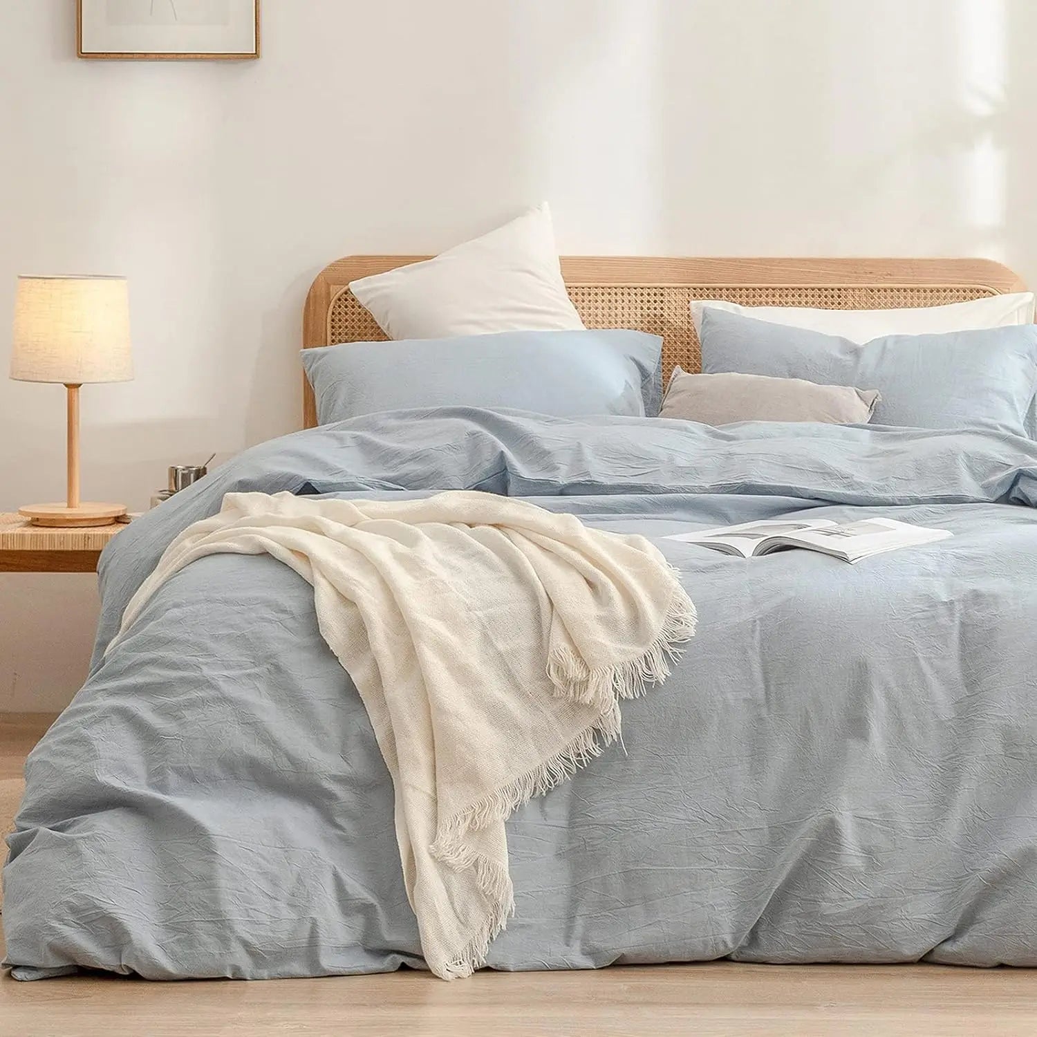 Duvet Cover Set 100% Washed Cotton Linen