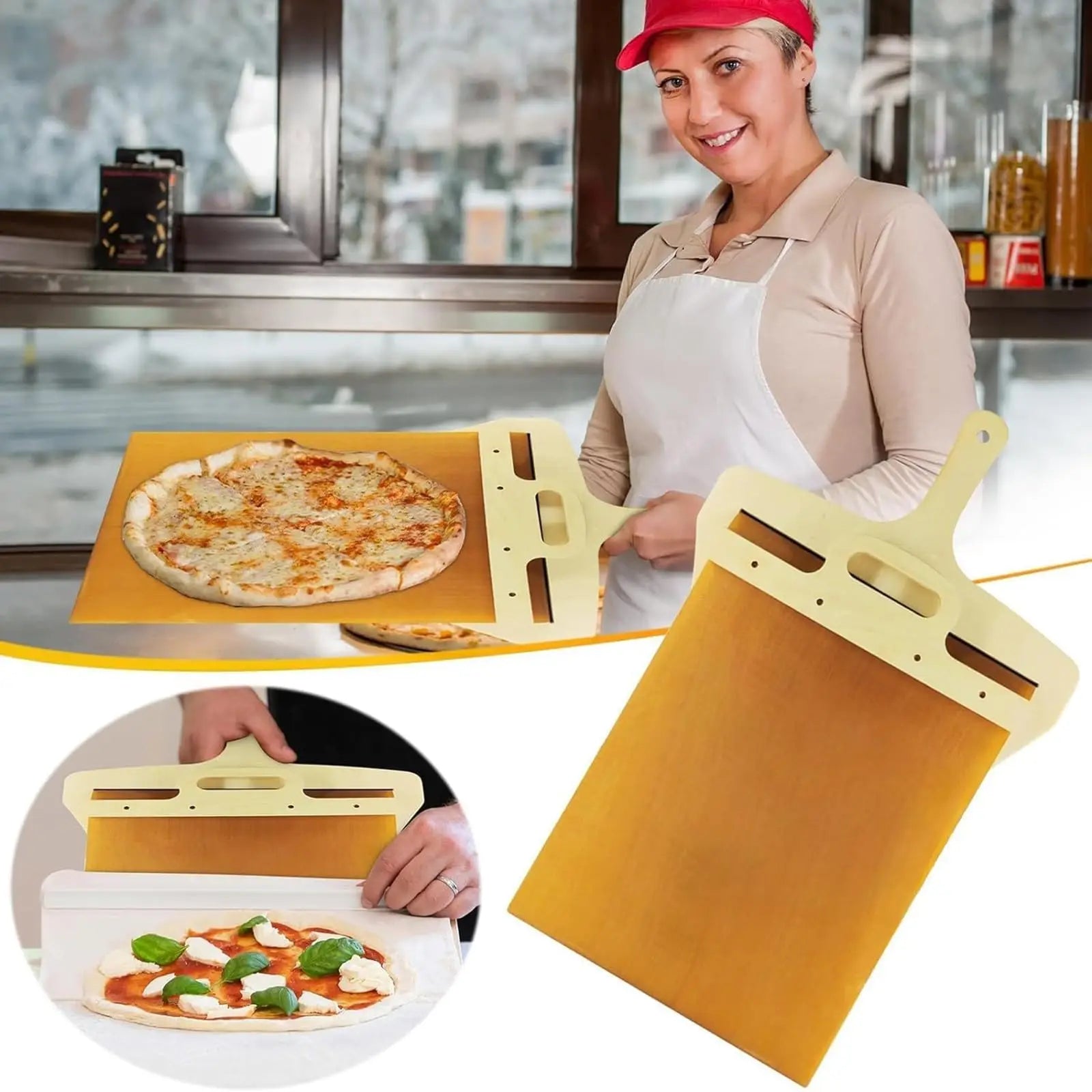 Sliding Transfer Tray Pizza Spatula