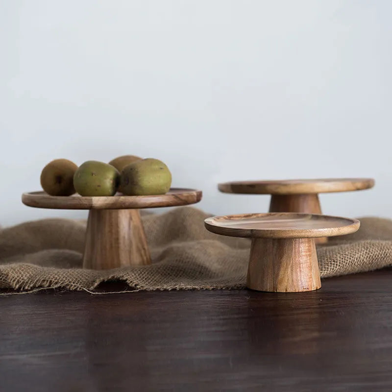 High Stand Wooden Serving Trays