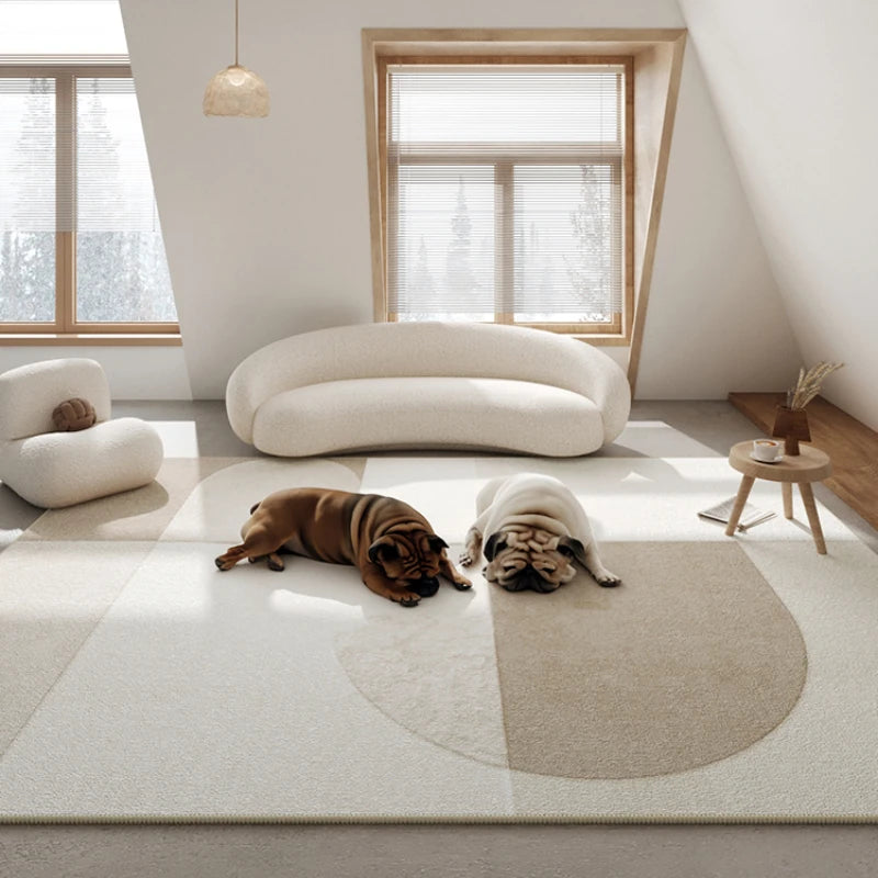 Cream Cloakroom Anti-slip Mat Light Luxury Carpets