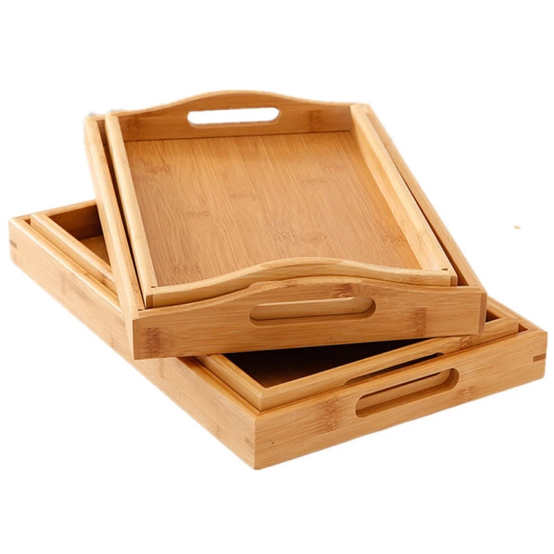 Organic Bamboo Serving Tray - Elegant and Eco-Friendly for Entertaining