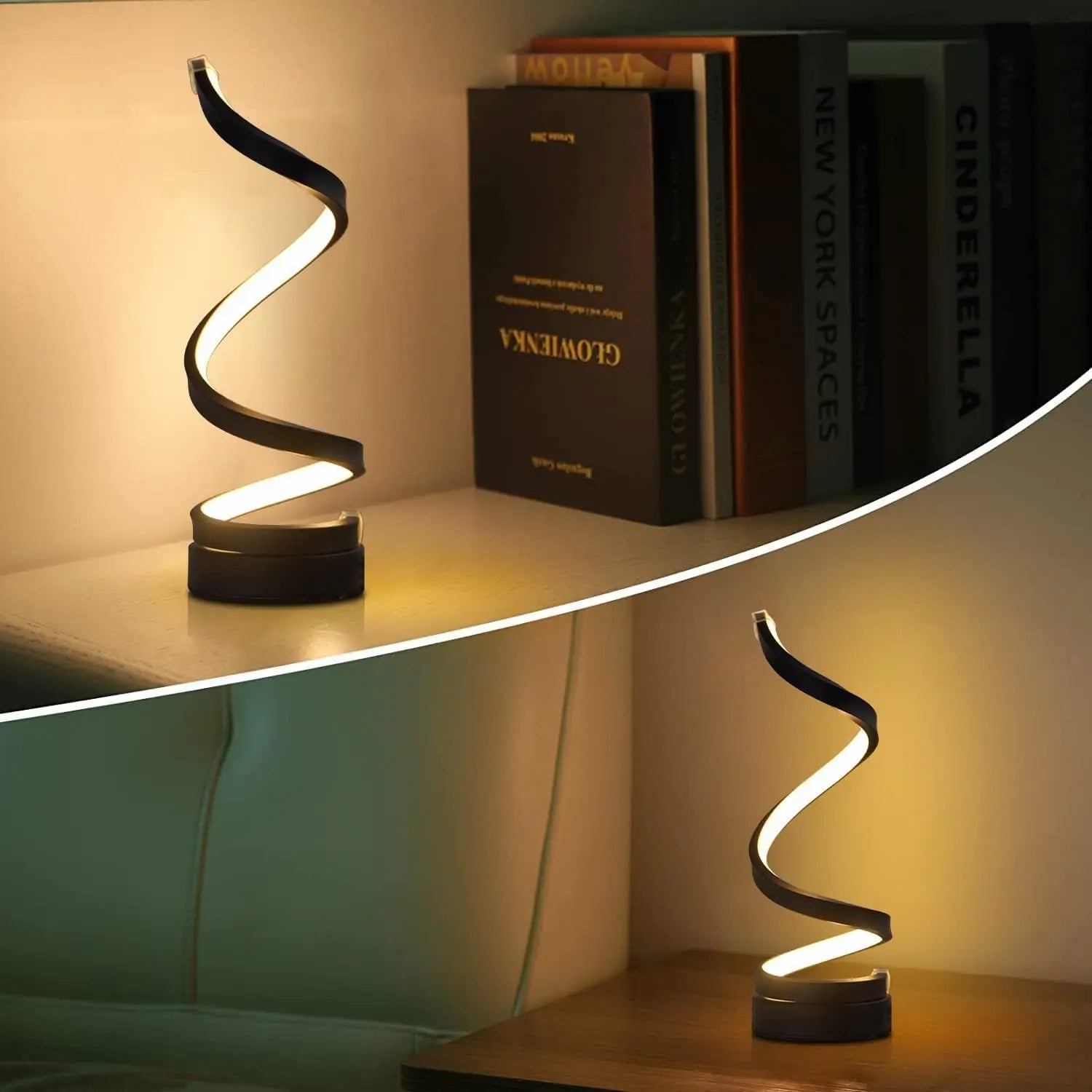 Upgrade Your Home with Sleek Spiral Dimmable Table Lamps