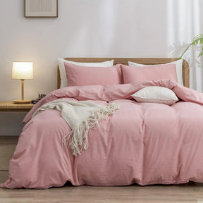 Duvet Cover Set 100% Washed Cotton Linen